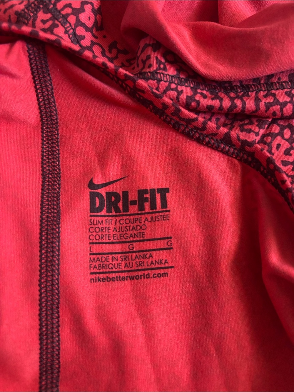 Nike Red Patterned Racerback Training Tank - Picture 5 of 6